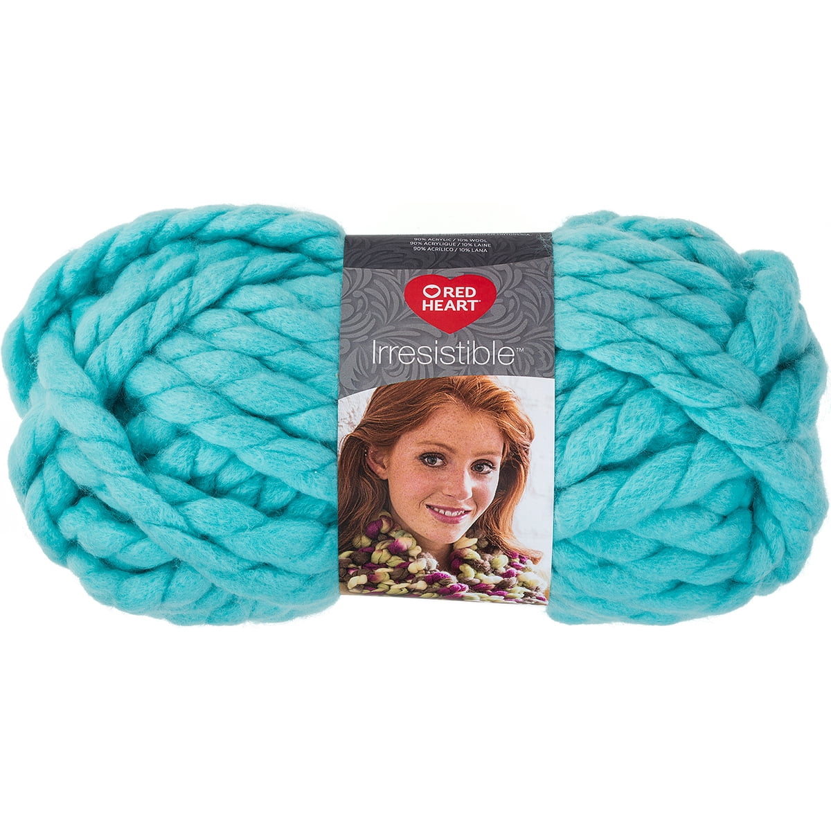Red Heart Irresistible Teal Jumbo Yarn for Crocheting and Knitting