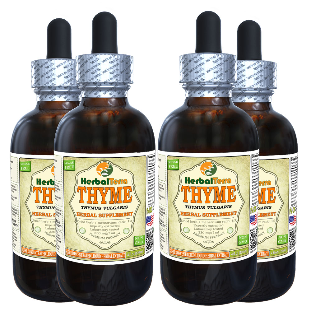 Thyme (Thymus Vulgaris) Tincture, Organic Dried Leaves Liquid Extract