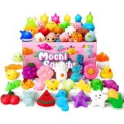 Mochi Squishy Toys Set, Random 25 Pack Mini Mochi, Party Favors for Kids, Kawaii Squishy, Stress Relief Toys, Easter Basket Stuffers, Goodie Bags Fillers, Birthday Gifts, Classroom Prizes