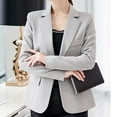 thumbnail image 4 of Neewe Women's Work Office Blazer Stretch Lapel Collar Long Sleeve Jacket Suit Blazer, 4 of 6