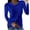 Blue, variant on Women Lace V Neck Long Sleeve Floral Elegant Casual Party Wedding Guest Slim Tunic Tops Blouse, Black S