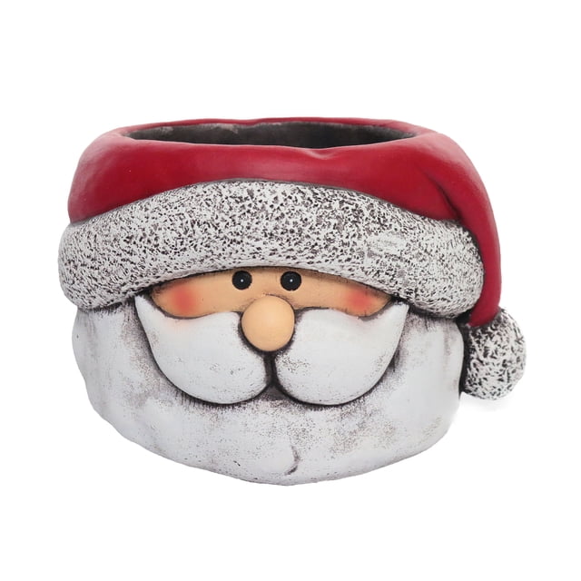 Alpine Santa Claus Flower Pot, 6 Inch Tall
