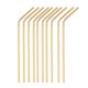 thumbnail image 2 of 10 piezas de reutilizables de material acero inoxidable de metal curvo dorado, 2 of 9