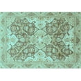 thumbnail image 1 of Ahgly Company Indoor Rectangle Oriental Light Blue Traditional Area Rugs, 7' x 9', 1 of 4