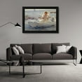 thumbnail image 3 of Henry Scott Tuke 24x18 Black Modern Wood Framed Wall Art Titled - Man In a Rowing Boat, 3 of 6