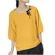 thumbnail image 1 of V Cuello Blusas para las Mujeres, de Moda Retro Bordado Cuello Redondo Cinco Cuartos de Manga para el Uso Casual, 1 of 4