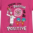 thumbnail image 3 of Cat in the Hat - Think Like Proton Be Positive - Toddler And Youth Girls Short Sleeve Graphic T-Shirt, 3 of 5