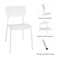 thumbnail image 2 of Modern Square Dining Table Set for 4 with Mid Century Modern Patio Dining Chair for Dining Room, Small Kitchen, Office, Cafe, Restaurants (White), 2 of 6