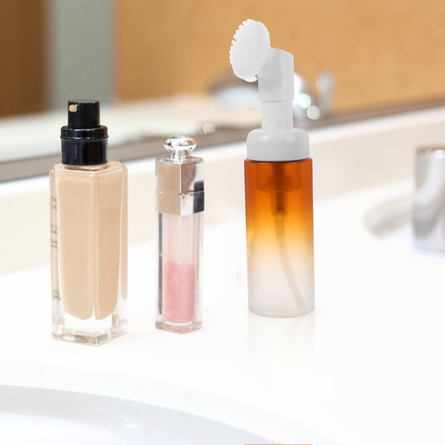SHOWERORO 1Jgo Botella Portátil Para Espuma Con Cepillo Ergonómico Y Material Pet Resistente