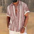thumbnail image 2 of toraway Vêtements d'Été Protecteur de Poche Transparent pour Hommes Chemise Homme Manches Courtes Mode Rayée Imprimée Chemise Multicolore Rayée Non Positionnée TTTG, 2 of 4