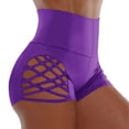 thumbnail image 2 of High Waisted Bikini Bottoms for Women Cut Out Strappy Side Boyshorts Tummy Control Swim Briefs Criss Cross Bathing Suit Shorts Beachwear, 2 of 7