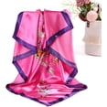 thumbnail image 4 of AWAYTR 35” Satin Large Silk Head Scarf 4 Pcs Women Square Silk Like Neck Scarf Hair Sleeping Wraps Lightweight Silk Bandana, 4 of 9