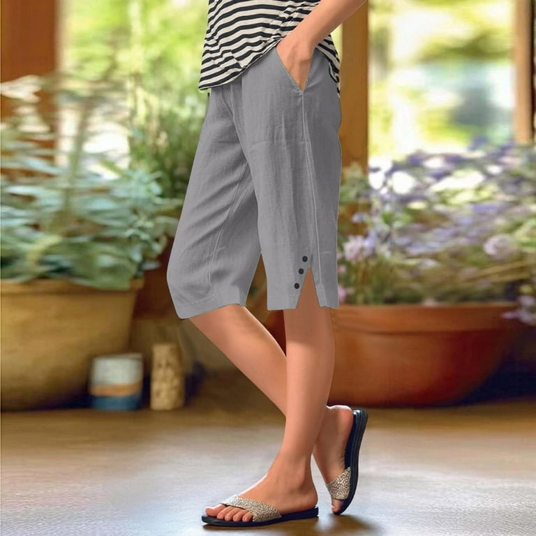 Casual Pants for Women Women Knee Length Shorts Summer Casual
