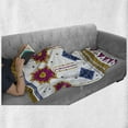 thumbnail image 6 of Tribal Soft Flannel Fleece Throw Blanket, Colored Vector Seamless Pattern with Mayan Inspired Motif Print, Cozy Plush for Indoor and Outdoor Use, 50" x 60", Blue Pale Coffee Fuchsia, by Ambesonne, 6 of 6