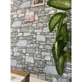 thumbnail image 4 of Dundee Deco 3D Wall Panels - Cladding, Pale Aquamarine Stone Look Wall Paneling, Styrofoam Facing for Interior and Exterior Applications, DIY, Set of 10, Covers 54 sq ft, 4 of 10