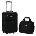 thumbnail image 1 of Juego de equipaje Rockland Fashion Softside Upright de 2 piezas negro, 1 of 1