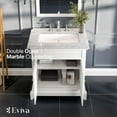 thumbnail image 3 of Eviva Elite Princeton 30" White Solid Wood Bathroom Vanity Set with Double OG White Carrera Marble Top, 3 of 7