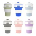 thumbnail image 2 of Taza de té de café de viaje portátil de 350 ml Tazas plegables de silicona Taza de beber plegable Taza de agua deportiva al aire libre Monstrate JJ24617-03, 2 of 7