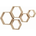 Hexagon Floating Shelves Honeycomb Shelves Wall Mounted Wood Farmhouse ...