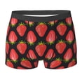 thumbnail image 6 of Men's Boxer Briefs, red strawberries print Soft Comfy Mens Underwear Boxer Briefs Breathable With Widen Waist, 6 of 7