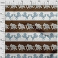 thumbnail image 2 of oneOone Georgette Viscose Fabric Stripe|Elephant & Horse Ikat Print Fabric BTY 42 Inch Wide, 2 of 4