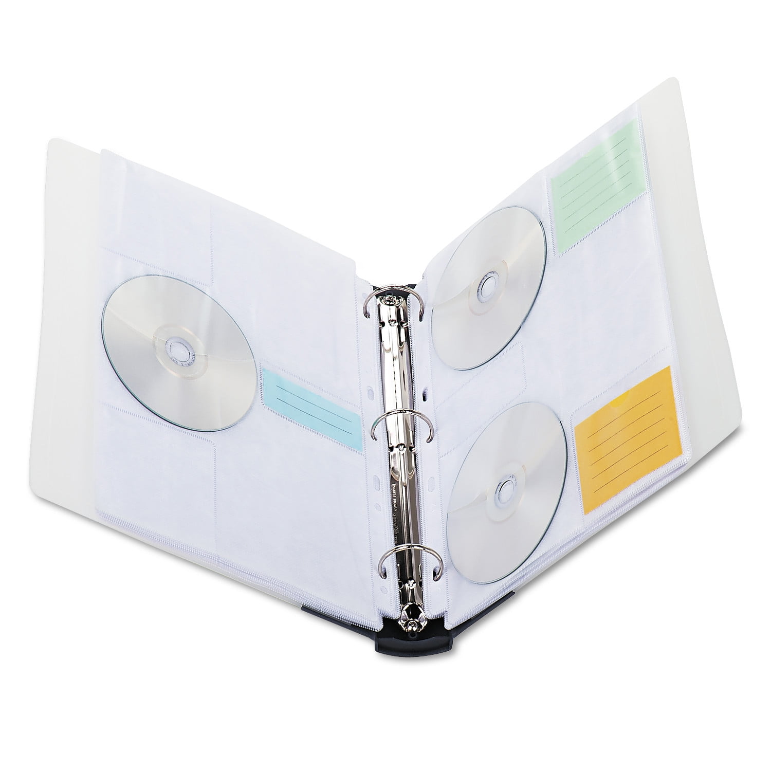 Innovera CD/DVD ThreeRing Refillable Binder, Holds 90 Discs, Midnight