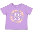 thumbnail image 3 of Inktastic Big Sis Rose Floral Wreath Sister Girls Toddler T-Shirt, 3 of 5
