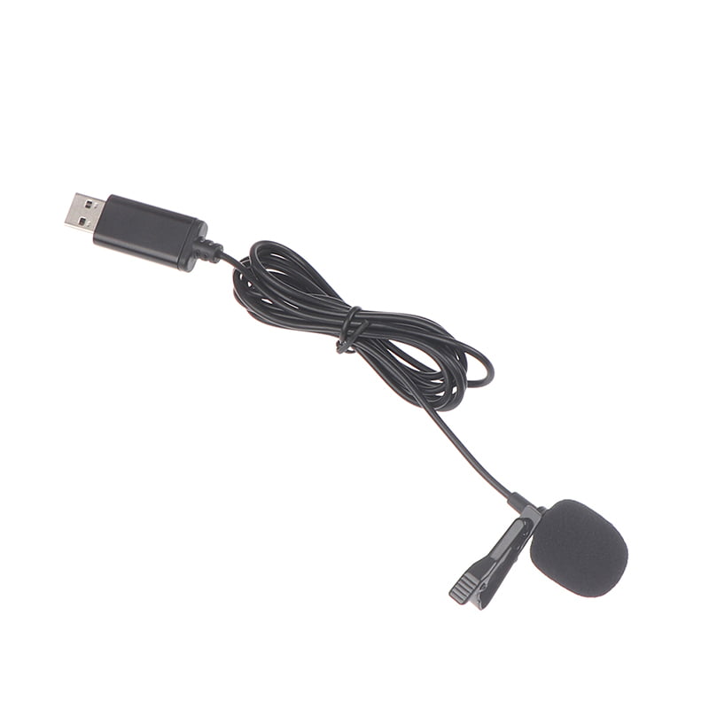 USB Jack Plug Mini Lapel Tie Lavalier Metal Clip-on Condenser Microphone Mic ^m^ 