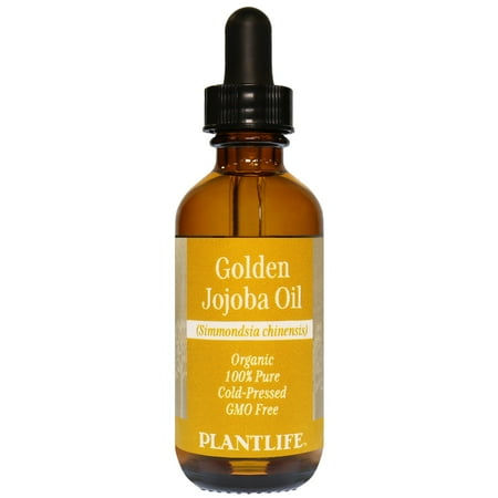Plantlife Golden Jojoba Carrier Oil – Cold Pressed Non-GMO and Gluten Free Carrier Oils – for Skin Hair and Personal Care – 2 oz