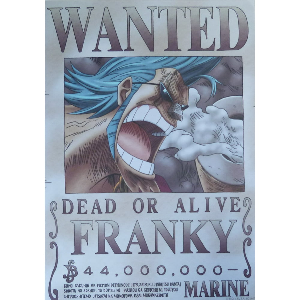 One Piece - Wanted Poster - Franky - Walmart.com - Walmart.com