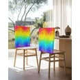 thumbnail image 3 of nqOlkjepod Rainbow Oil Painting Chair Covers Set of 8, Decorative Chair Back Cover, Watercolor Colorful Abstract Art Dining Room Chair Slipcovers Removable Chair Protectors Covers for Party Banquet, 3 of 7