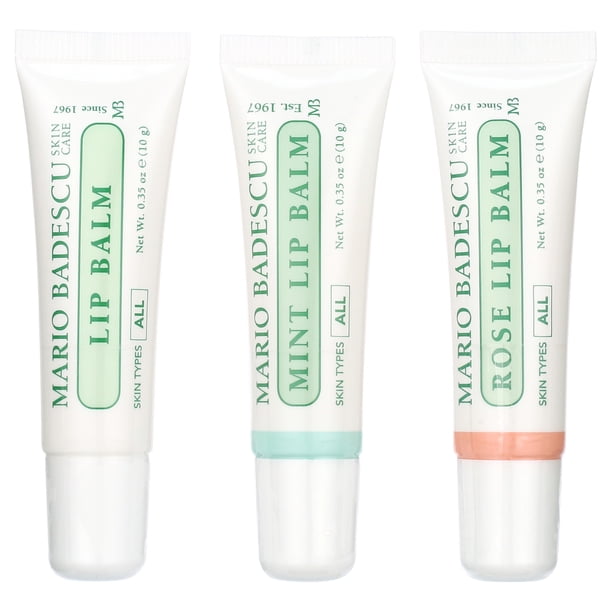 24 Value) Mario Badescu Lip Balm Trio Holiday Gift Set, 3 ct