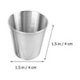 thumbnail image 3 of 6 Pcs Gobelets en Acier Inoxydable Gobelets à Shot Portables, 3 of 8
