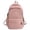 Pink, variant on Solid Color Backpack for Women Lightweight Student School Bag Casual Daypack for Travel or Daily Use Blue One Size