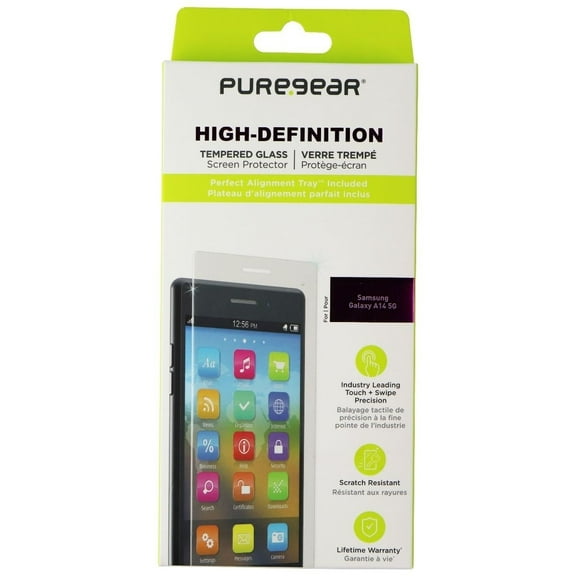 PureGear High-Definition Tempered Glass Screen for Samsung Galaxy A14 5G - Clear