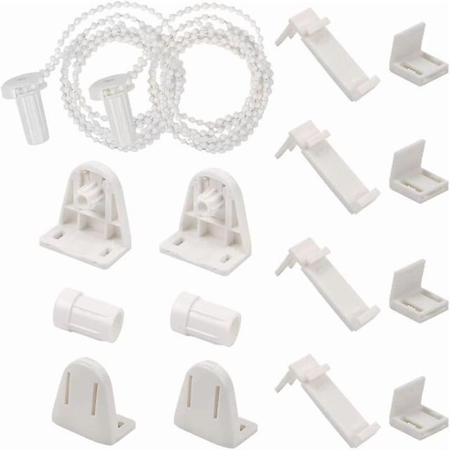 2 sets of roller blind accessories (15mm/PVC/no drilling) Fixed roller blinds for curtains, roller blinds, etc.