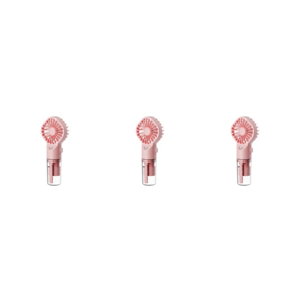 Ventilador Portátil Cateissary Ajustable Color sólido Portátil con Tipo-C Humidificador Enfriador Rosa