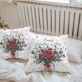 thumbnail image 7 of Waterproof Throw Pillow Covers Set of 2, 16x16 Inch Valentine Love Heart Decorative Pillowcases Outdoor Pillow Slip Cushion Covers Set for Couch Tent Watercolor Eucalyptus Leaves, 7 of 7