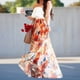 thumbnail image 3 of Falda de playa para mujer Estilo bohemio Estampado floral Plisado Ajuste suelto Una línea Traje diario FLhrweasw Nuevo, 3 of 8