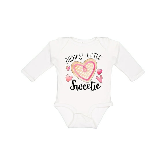 Inktastic Mimi's Little Sweetie with Heart Cookie Boys or Girls Long Sleeve Baby Bodysuit