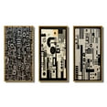 thumbnail image 2 of Designart "Wisdom in Urban Black and White III" Modern Geometric Framed Wall Art Set Of 3 - Black Abstract Frame Gallery Wall Set For Home Decor, 2 of 7