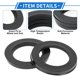 thumbnail image 5 of Ofertas Únicas 4 Pcs Anillos Centrados en el Cubo de Rueda del Coche Anillos de Policarbonato Negros para el Eje Central de las Ruedas Absorción de Choques OD 100.1mm a ID 66.6mm, 5 of 7