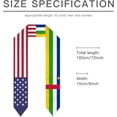 thumbnail image 6 of Central African Republic &amp; USA United States Flag Graduation Stole International Student Stole Pride Shawls Unisex, 6 of 6
