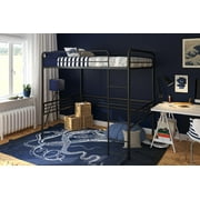DHP Tommy Full Metal Loft Bed, Black