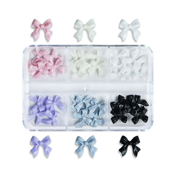 Cute Bowknot Nail Art Decorations 3D Resin Ribbon Bows Manicure Accessories DIY Crafts Supplies Resin Bows Nail Charms