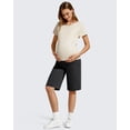 thumbnail image 4 of G4Free BareFeel Maternity Bermuda Shorts Over The Belly Loose Wide Leg Pregnancy Shorts Casual Work, 4 of 8
