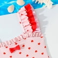 thumbnail image 6 of NAISIBABY Girls Swimsuits One-Piece (4-11T), Cute Hearts Print Quick Dry Ruffles Summer Beach Bathing Suits Pink 6T, 6 of 7