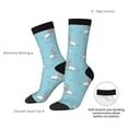 thumbnail image 2 of Yiaed Cute Poodle Dog Print Great elasticity Crew Socks Sports socks for Men and Women, 2 of 5
