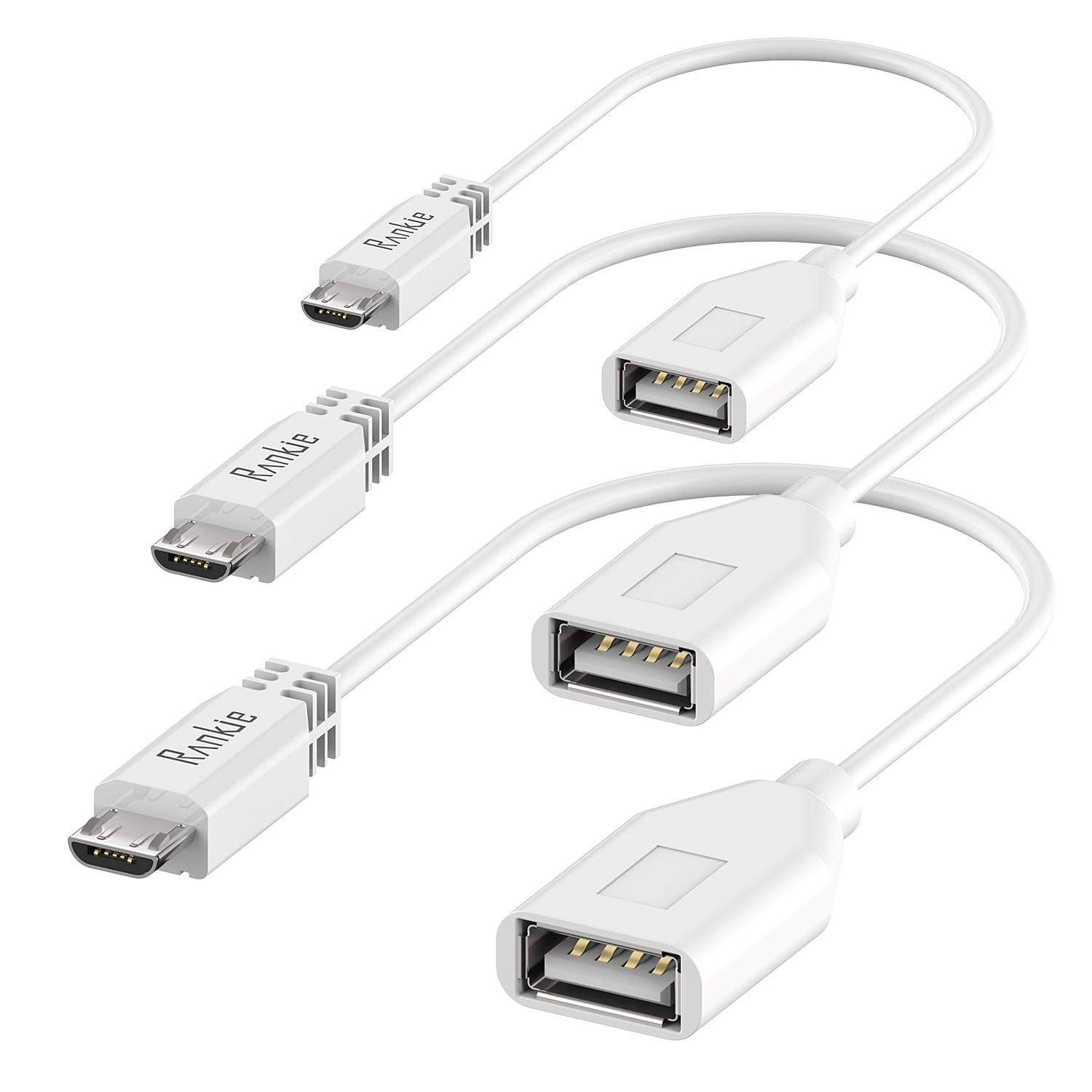 Micro USB to USB, Rankie 3Pack Micro USB Male to USB 2.0 Female