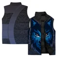 thumbnail image 3 of Chaleco de invierno para hombre, chaquetas, chaleco de algodón con estampado de tigre y lobo para hombre, chalecos para hombre, chaqueta de moda, ropa para hombre 2024, sin mangas, resistente al vient, 3 of 4